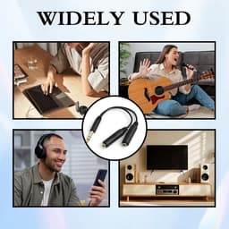 6,35 mm Jack Splitterkabel Stereo Aansluiting naar Dubbele Koptelefoon Kabel 20 cm — thumbnail 5