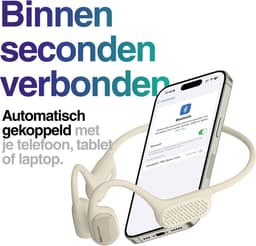 Goods&Co PRO Bone Conduction Headphone - Draadloze sport Oordopjes – Hardloop oortjes - Open Ear Koptelefoon - Sporthoofdtelefoon – IP68 Waterdicht - 32GB geheugen – Bluetooth – Geschikt voor Smartphone & Laptop / Beige — thumbnail 3