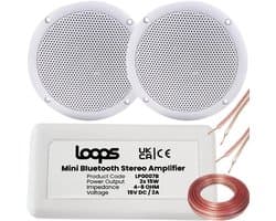 Compacte Bluetooth Muziekset met 2 Vochtbestendige Plafondspeakers voor Badkamer en Keuken