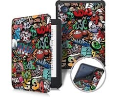 Kobo Clara Colour / BW Hoes voor eReader - Basic SleepCover - Graffiti - Slaapfunctie
