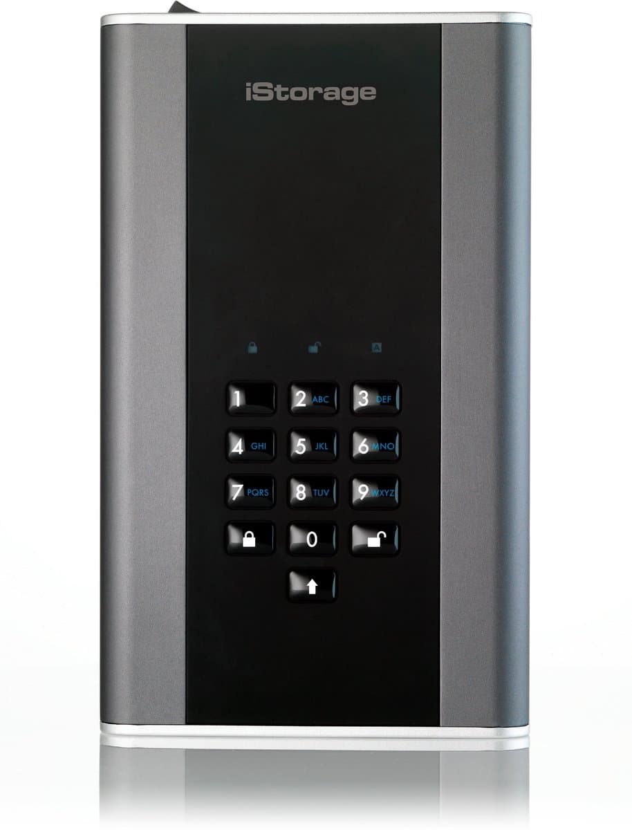 iStorage diskAshur DT2 - externe harde schijf - 22 TB - Zwart - Grafiet — afbeelding 1