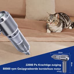 Draadloze Handstofzuiger Mini Handheld Stofzuiger voor Auto Krachtige 22000Pa Cycloonzuigkracht Borstelmotor Oplaadbare Draagbare Lichtgewicht — thumbnail 4