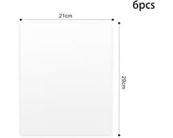 Set van 6 FEP Folies voor 3D Printer Onderdelen - 290x210x0.15mm
