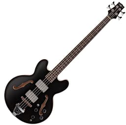 San Francisco Semi-akoestische Basgitaar van Gear4music, Zwart — thumbnail 1