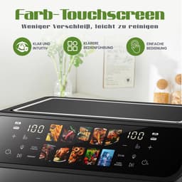 Lunekiss Dual Airfryer 9L 2x4,5L – Dubbele Mand – 2000W – LED Touchscreen – 10 Programma’s – 80-200°C – met Kijkvenster — thumbnail 10