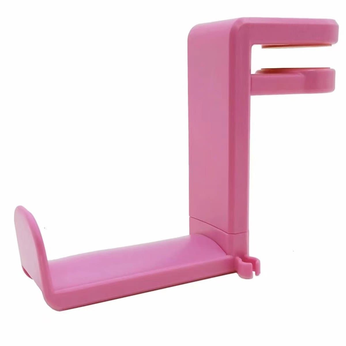Hoofdtelefoonhouder - met haak - verstelbare bureauklem - 10,2*5*11,5 cm - roze — afbeelding 1