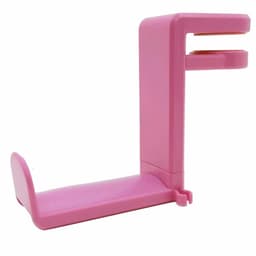 Hoofdtelefoonhouder - met haak - verstelbare bureauklem - 10,2*5*11,5 cm - roze — thumbnail 1