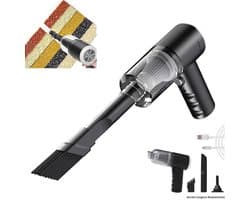 Draadloze Autostofzuiger - Zwart - Handmatig Draagbaar - USB Oplaadbaar - Drie-in-één Mini-stofzuiger - Geschikt voor Auto, Huis en Kantoor