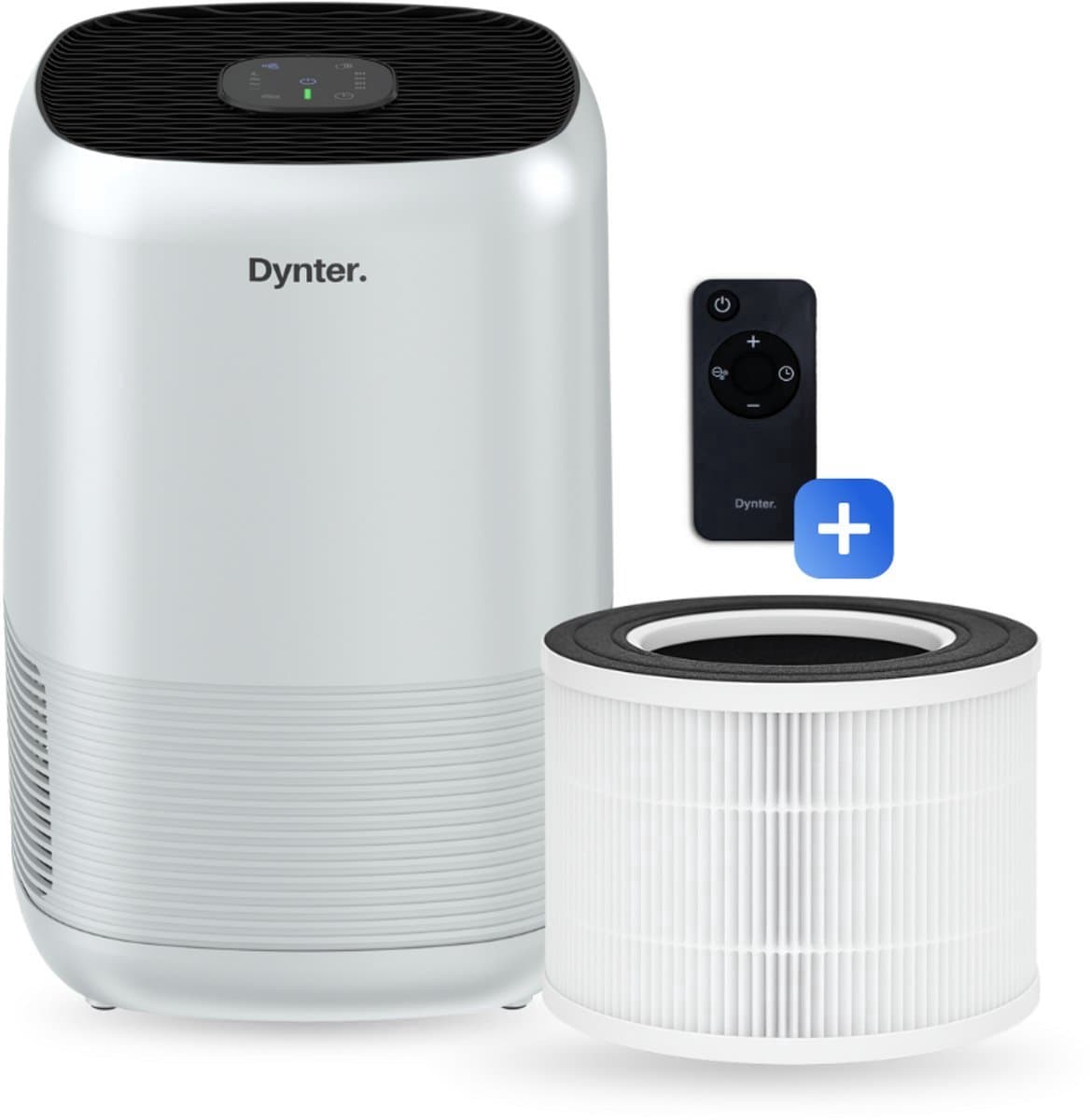 Dynter AirPure Plus - Luchtreiniger - Air Purifier - Stil & Krachtig - CADR 260 m³/h - Verwijdert stof, pollen en geurtjes - Automatische stand - HEPA 13 filter & koolstoffilter - Slaapstand - Voor slaapkamer, woonkamer en kantoor (PA244) — afbeelding 1