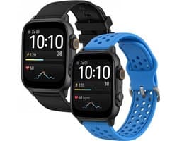 Cinturio Commander Smartwatch - Twee bandjes Aero Blue & Solid Black - Omoled Scherm - Voor heren en voor dames