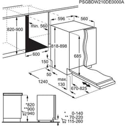 AEG FSK77708P Inbouw Vaatwasser - Volledig Integreerbaar - 60 cm - Energiezuinig - 14 Couvert XXL — thumbnail 2