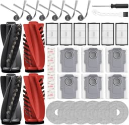 36-delige G20s Ultra Vervangingsonderdeel Accessoires voor Roborock G20s Ultra/Saros 10R/Qrevo CurvX met 2 Rode Rollers, 2 Zwarte Rollers, 6 Hepa, 6 Dweilen, 6 Stofzakken, 6 Bijrollen, 1 Schroevendraaier, 1 Reinigingsborstel, Onderhoudskit,Stofzuiger — thumbnail 1