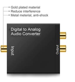 DAC Audio Converter Digitaal naar Analoog – Optisch Toslink/Coax naar RCA – 3.5mm Jack – 24-bit – 96kHz – Voor TV, Versterker & Home Cinema — thumbnail 3