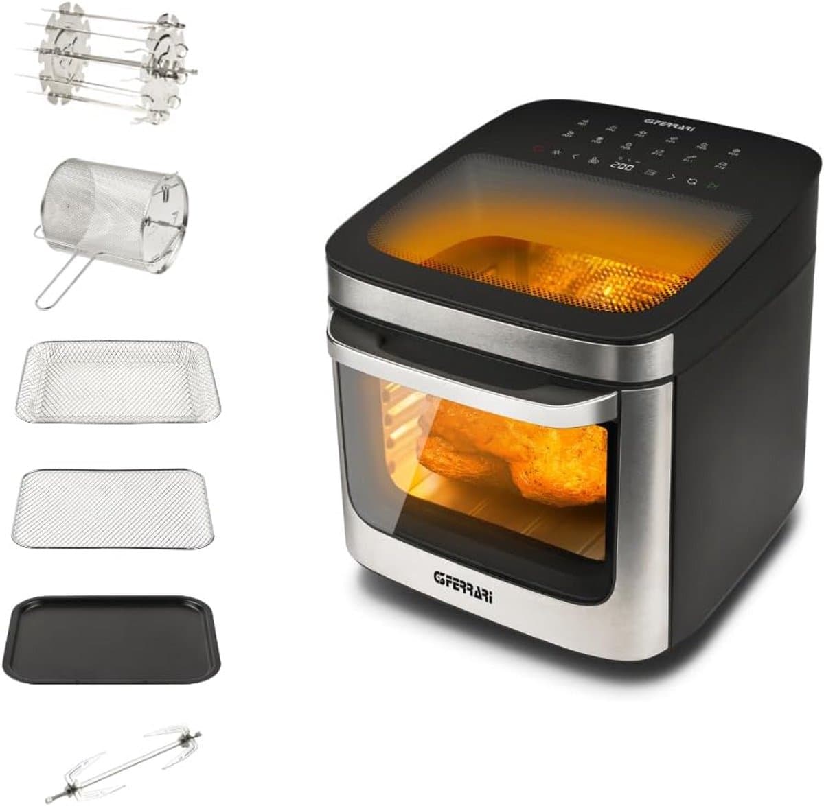 Heteluchtfriteuse Oven met 13 Liter Inhoud en 1800 Watt Vermogen — afbeelding 1