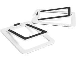 Gsedaox - Speaker Standaard Bureau-Luidsprekerstandaard-Verstelbare standaarden voor Kleine Luidsprekers - Kantelbaar -Wit