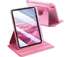 Draaibare Beschermhoes voor iPad 11e/10e Generatie 2025/2022 - Doorzichtige Achterkant en Pennenhouder