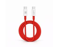 65W USB-C naar USB-C Kabel - Waeyz Snellader Oplaadkabel - 1 Meter - Rood - Snoer Voor o.a. Telefoon - Tablet - Laptop