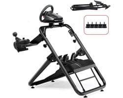 HHHK - Wheel Stand + Gearshift Holder - Playseat - Next Level Racing - Opklapbaar - Racestuur - Zwart - Opvouwbaar - Verstelbaar