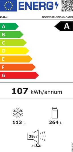 BONN388-NFD-040ADG - Koelvriescombinatie - Zuinig A-Label - 201 cm Hoog - Display - Fast Freeze - Multiflow - 5 Jaar Garantie - 377L - No Frost - Dark Grey — thumbnail 2