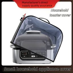 Airfryer accessoires - Stofhoes Geschikt voor Ninja Foodi Grill AG301 AG302 AG400 Airfryer - Waterdichte - transparante stofhoes met opbergvakken - 34*35.5*25cm - Broodroosterhoes - duurzaam - Oxford-stof - voor huishoudelijk gebruik — thumbnail 8