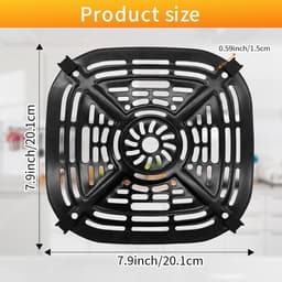 Accessoires en vervangingsonderdelen voor de airfryer: bakplaat, grillrooster, krokante plaat, grillrooster (met rubberen beschermlaag). — thumbnail 5