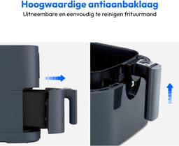 MEDION E40 XL heteluchtfriteuse (5,2 L, airfryer, 2 150 W, 9 automatische programma’s, bakfunctie, frituren zonder olie, touchbediening, LED-display), matgrijs — thumbnail 4