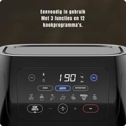 Aurixi® Airfryer xl - Airfryer xxl - Heteluchtfriteuse -10 Liter - XL familiemaat - Zwart- 31cm x 31cm x 38cm ‎ — thumbnail 2