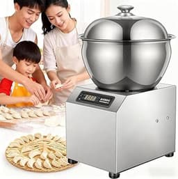 Elektrische Deegmixer - Professionele Spiraalmixer - Bakken en Koken - Aanraakbediening met Timer - 8 Liter Capaciteit - Zilverkleurig — thumbnail 1