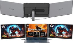 Blackview GamiBook8 Gaming Laptop (AMD Ryzen7 7735HS/32G/1TB) + DCM6 14" Dubbele Draagbare Monitor Set, Efficiënt Multitask Accessoires (Laptop Tas/Muis/Toetsenbordstickers, Grijs) — thumbnail 1