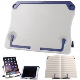 1 stuk – Bureaumuziekstandaard – Draagbare muziekstandaard – Pianomuziekstandaard – Receptenstandaard – Mini bureauboekenplank – Wit – 20,7 x 16,3 cm – Geschikt voor bladmuziek, recepten en tablets — thumbnail 1