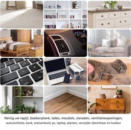 TuseRxln Stofzuiger Accessoires - Stofzuiger Borstels - Multifunctioneel Reinigingsset - 6 Stuk - Voor Meubels en Hoeken Rood — thumbnail 2