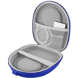 Draagtas voor Hoofdtelefoon - Compatibel met JBL T600BTNC - Live 400BT - Tune 500BT - T450BT - E45BT - Beschermende Hard Reisbag - Opbergruimte voor Kabel en Oplader (Blauw) — thumbnail 4