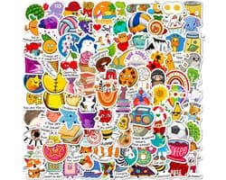 100 Stuks Aesthetic Stickerset - Vsco Stickers - Vinyl Stickers voor Motorfiets - Laptop - Koffer - Skateboard - Notitieboek - Scrapbook - Fiets - Gitaar