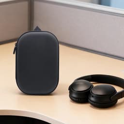 Koptelefoon Case - Harde Beschermhoes - Hardcase voor QC15/QC35/QC25/QC45/QC45SE/QC SE - Voor de meeste merken/Bluetooth/HIFI/bedrade hoofdtelefoon/Gaming - Draagtas voor Draadloze Noise-Canceling Koptelefoon met Kabelopslag - 21.5x14.5x4.5cm — thumbnail 5