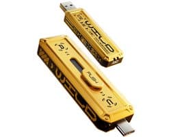 MOVE SPEED YSUWD10 256GB Externe SSD USB Stick – 1000MB/s – USB 3.2 Gen2 & USB-C – 3-Stage Push-Pull – Snelle Flash Drive voor iPhone, Mac & Android