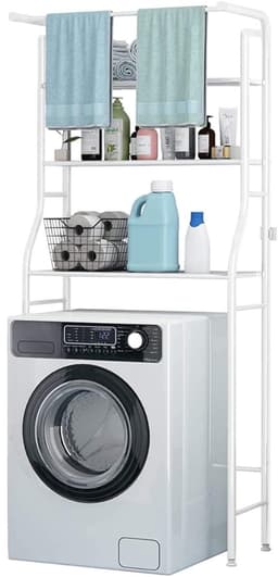 Wasmachine Kast Ruimtebesparende Ombouw Met Opbergplank – Wasmachine Ombouw Met Verstelbare Hoogte & Stabiel Frame – Wasmachine Rek Multifunctioneel Voor Badkamer Of Wasruimte — thumbnail 1
