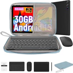 Hotlight 2K (2000x1200) Tablet - 11.5 inch Tablet met Toetsenbord -Blauw Tablet Hoes Sleeve - Stylus - Muis - 30 GB RAM/128GB ROM - 8400mAh - 5G WiFi — thumbnail 1