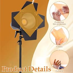 Oranje Lichtfilter Folie - 7 Stuks - A4 - Transparante Gelfilters Voor Verlichting Warmte - Pvc-Folie - Herbruikbare Transp - Hittebestendige Pvc Kleurfolie - Geschikt Voor Fotografie, DIY Verlichting, Decoratie En Oogbescherming — thumbnail 2