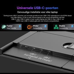 Blackview SCM6 Portable Monitor - 14 inch 1080P Draagbaar Scherm - 100% sRGB - Laptopscherm: 13-17,3" - Laptop Scherm Uitbreider - Laptop Scherm Uitbreider - Grijs — thumbnail 2