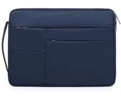 14-15 Inch Laptophoes Tas - Waterbestendige Notebooktas met Meerdere Zakken - Marineblauw