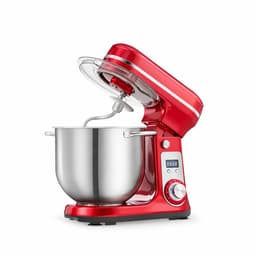 CYRO - Deegmachine - Kneedmachine - Elektrische Deegmixer - Keukenmachine - 6L - 6 Versnellingen - RVS - Stille Motor - Rood — thumbnail 1