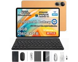 Blackview MEGA 12 - Tablet - Gaming Tablet - Android 16 - 12.2 inch - 36GB RAM - 256GB ROM - 5G Tablet - 10000mAh - Gouden