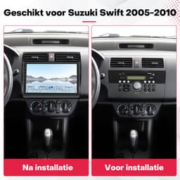 Boscer Autoradio - Geschikt voor Suzuki Swift 2005-2010 - Android 15 - 4+64GB - Draadloze Apple Carplay & Android Auto - 10.1 Inch HD IPS Touchscreen - GPS Navigatiesysteem - USB, WiFi & MP5 - Achteruitrijcamera & Microfoon — thumbnail 3