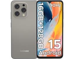 DOOGEE N55 - Smartphone - 16 GB RAM + 128 GB ROM（2TB/TF） - 6.56 inch + 90Hz IPS - 4G Dual SIM - 5150mAh - Android 15 - 5G WiFi - Face ID - GPS - Widevine L1 - Natuurlijk