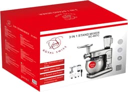 Keukenmachine - Keukenrobot 12L - met Blender en Vleesmolen - 3-in-1 Krachtige 2000W - Met Accessoires - Royal Swiss — thumbnail 4