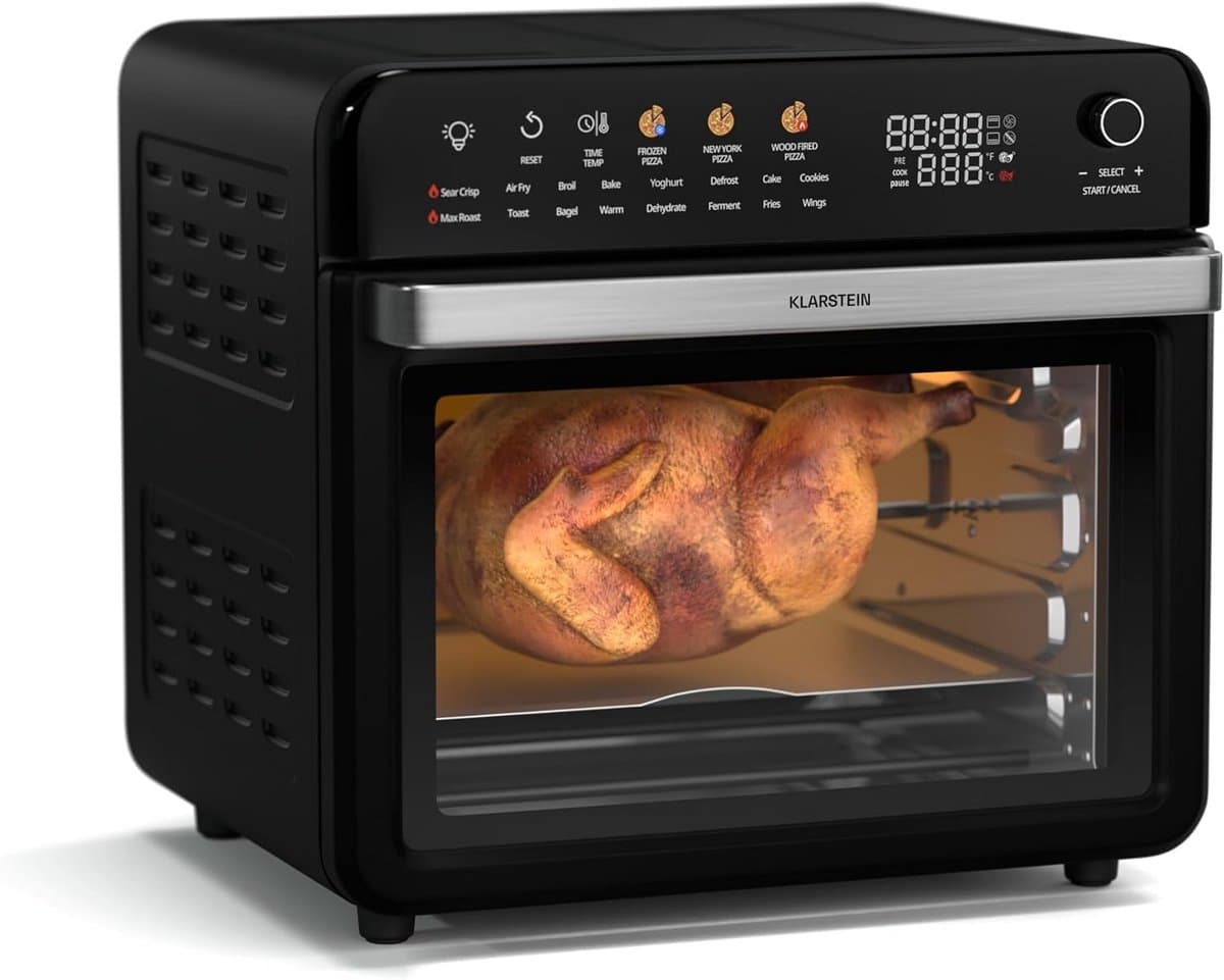 Hetelucht Friteuse - Olievrije Oven - Gezond Koken - 19 Programma's - 34 Liter - Zwart — afbeelding 1