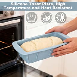 Cake Moulds - 2pcs Silicone Small 25 x 13.5 x 6 cm - Non-Stick Coating Rectangular Molds voor Cakes - Brood - Air Fryer Accessoires Bakeware — thumbnail 5