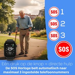 Weewise WS81 - GPS-horloge voor senioren - Valdetectie - SOS knop - GPS Tracker - GPS Horloge Ouderen - Alarm Horloge - SOS Horloge - Valdetectie - Alzheimer - Dementie - Alarmknop - Videobellen - Inclusief Simkaart & App — thumbnail 8