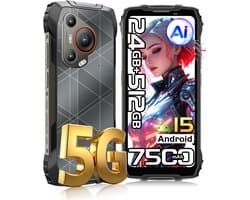 Blackview BL7000 - Smartphone 5G - 6.78 inch - Android 15 - 24GB RAM - 512GB ROM - 50MP Camera - 7500mAh - IP68 Waterdicht - NFC - OTG - GPS - FM - Zwart