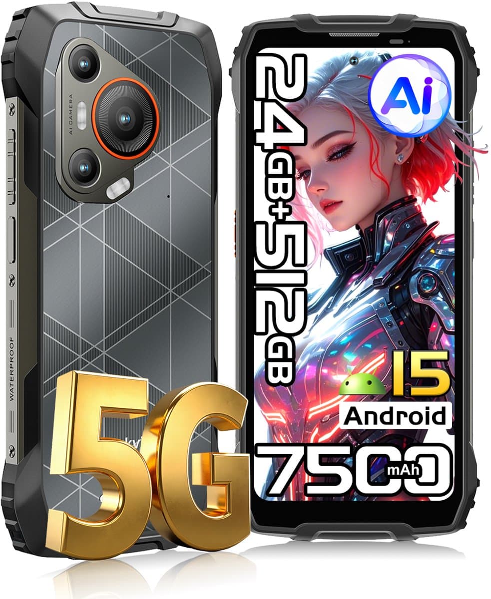 Blackview BL7000 - Smartphone 5G - 6.78 inch - Android 15 - 24GB RAM - 512GB ROM - 50MP Camera - 7500mAh - IP68 Waterdicht - NFC - OTG - GPS - FM - Zwart — afbeelding 1